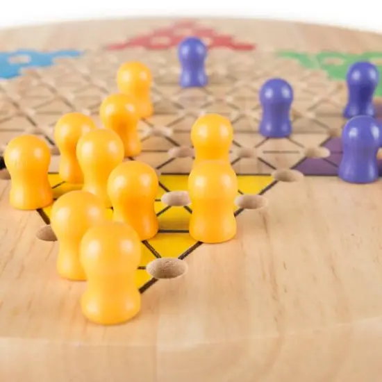 Toy Time Wooden Chinese Checkers Board Game Set {3}