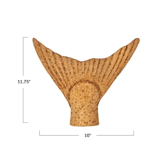 Hello Honey&reg; 11.75" Distressed Gold Salmon Tail Metal Wall D&eacute;cor {5}