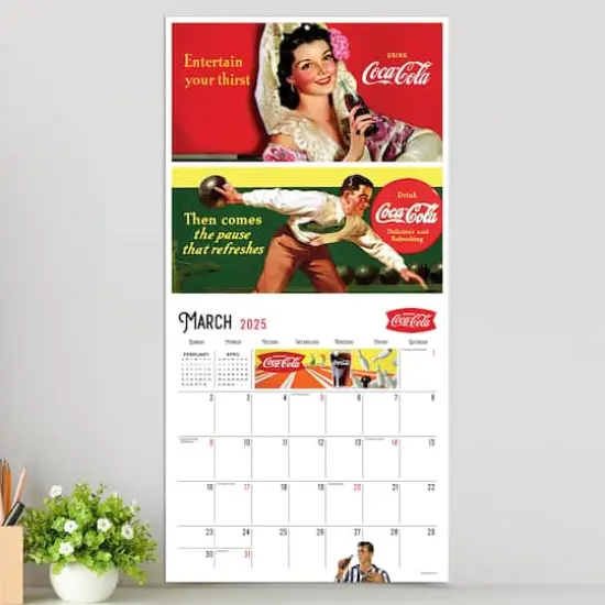 TF Publishing 2025 Coca-Cola: Vintage Nostalgia Wall Calendar {5}