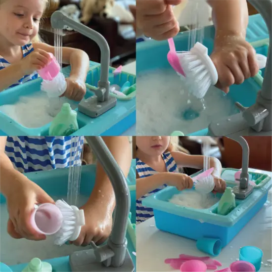 The Bubble Factory SPLASHFUN Wash-up Kitchen Sink Play Set {10}