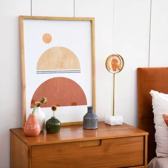 Hello Honey&reg; 18" Marbled Orange Decorative Agate Slice Accent on Stand {4}