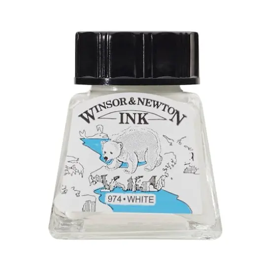 Winsor & Newton&reg; Drawing Ink, 14mL White {4}
