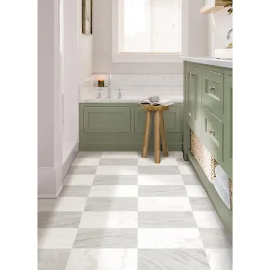 FloorPops Checkered Peel & Stick Floor Tiles Beige {3}