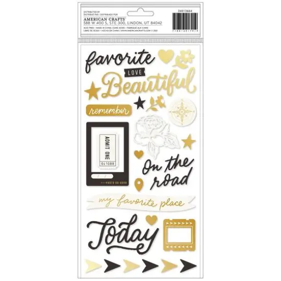 Maggie Holmes Thickers&trade; Round Trip Wander Phrase Puffy Stickers {3}