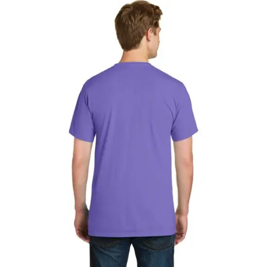 Port & Company® Beach Wash® Garment-Dyed Adult Pocket T-Shirt Amethyst {6}