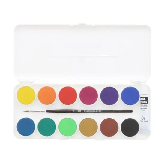 Grumbacher&reg; 12 Color Opaque Watercolor Pan Set {4}