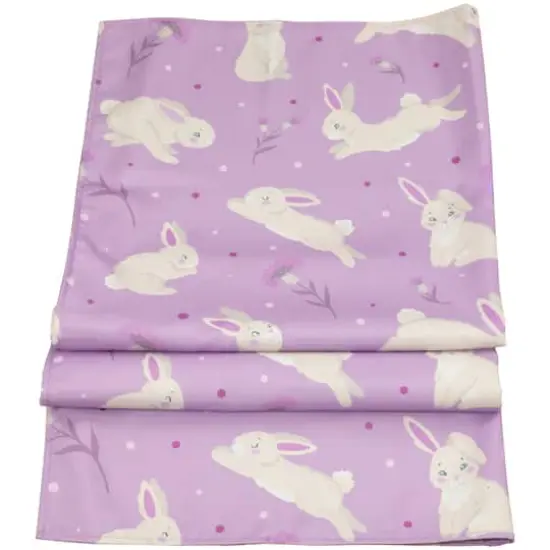 70" Purple Easter Bunny Rectangular Tablecloth {4}