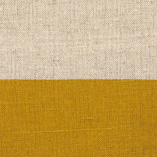 Hello Honey&reg; 20" Yellow & Natural Cotton & Linen Striped Pillow {6}