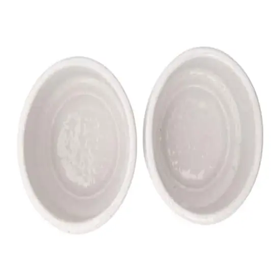 Hello Honey® White Stackable Stoneware Salt & Pepper Pinch Pots with Lid Set {5}