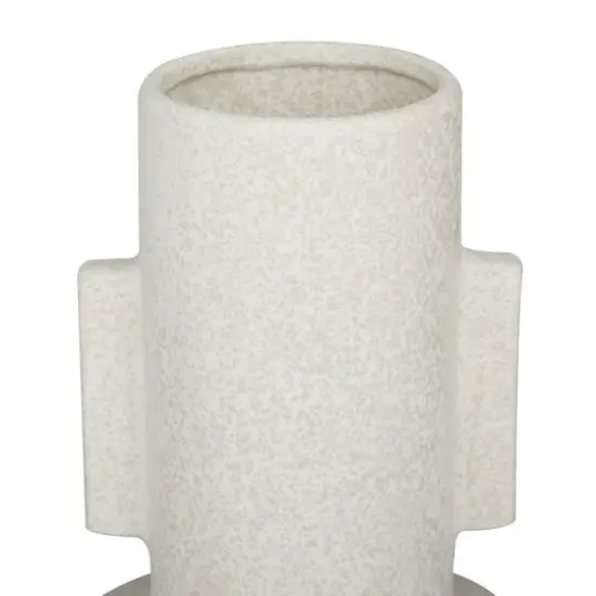 CosmoLiving by Cosmopolitan White Ceramic Modern Vase, 8" x 15" {4}