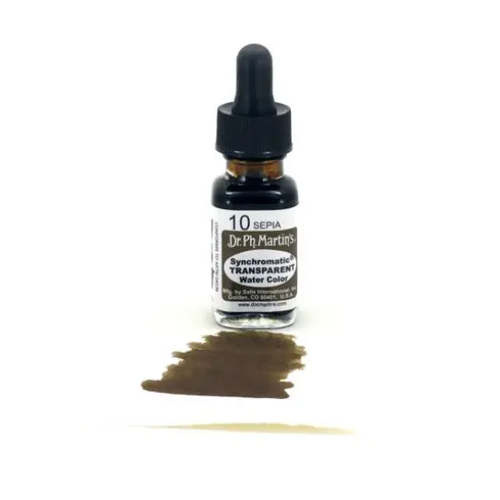 Dr. Ph. Martin's&reg; Synchromatic Transparent Watercolor, 0.5oz. 10 Sepia {4}