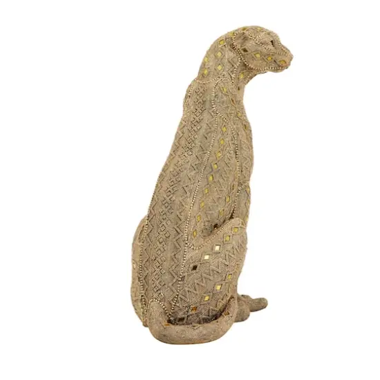 CosmoLiving by Cosmopolitan Gold Polystone Glam Sculpture, 21" x 8" x 14" {6}