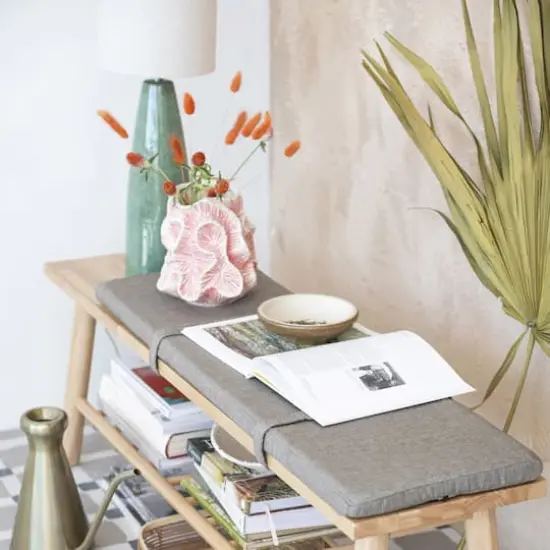 Hello Honey&reg; 27.5" Green Reactive Glaze Ceramic Table Lamp with Linen Shade {5}