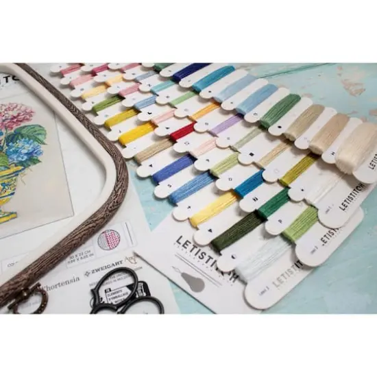 LetiStitch Hydrangea Blooms Counted Cross Stitch Kit {5}