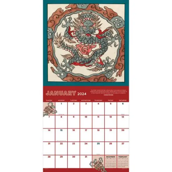 TF Publishing 2024 Year of the Dragon Wall Calendar {4}
