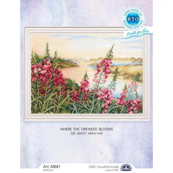 RTO Where The Fireweed Blooms Cross Stitch Kit {3}