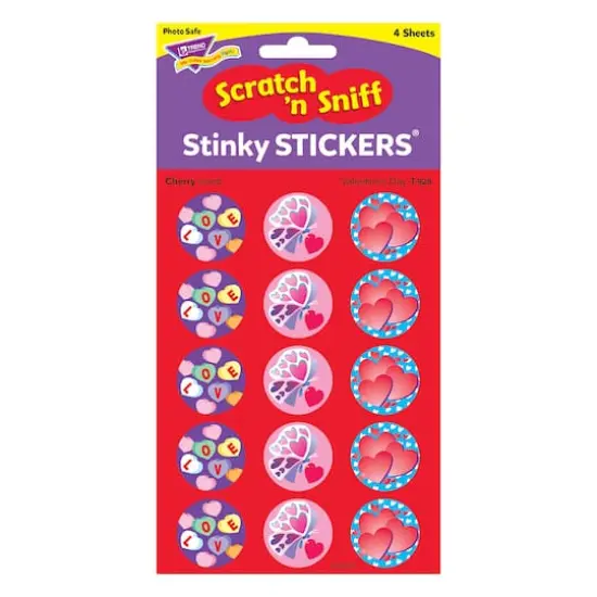 Trend Enterprises&reg; Stinky Stickers&reg; Valentine's Day/Cherry, 6 Packs of 60ct. {4}