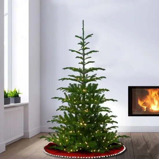 6.5ft. Pre-Lit Feel-Real&reg; Norwegian Spruce Artificial Christmas Tree, Clear Lights {3}