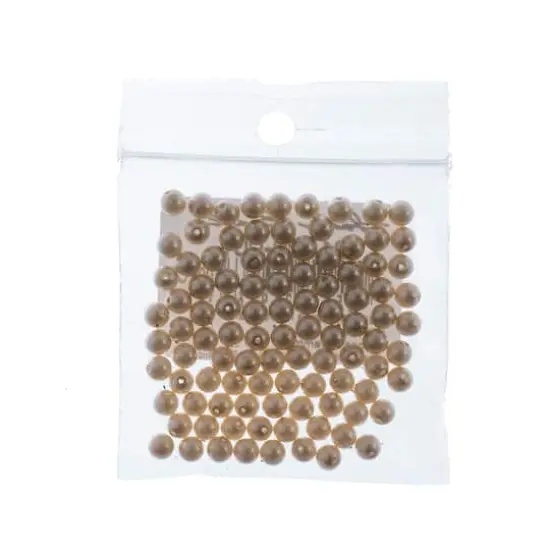 Preciosa Maxima 4mm Glass Nacre Pearls, 100ct. Creamrose {3}