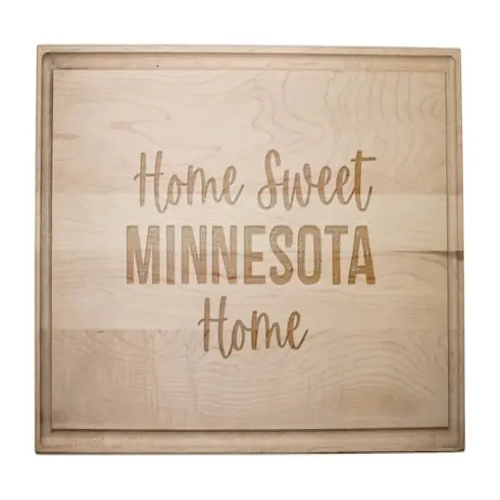 Home Sweet State Home 17" x 11" Maple Cutting Board Minnesota {1}
