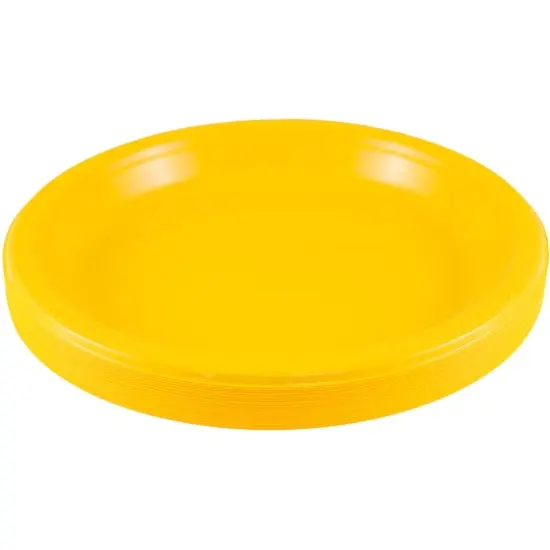JAM Paper 9" Plastic Party Plates, 20ct. Yellow {3}