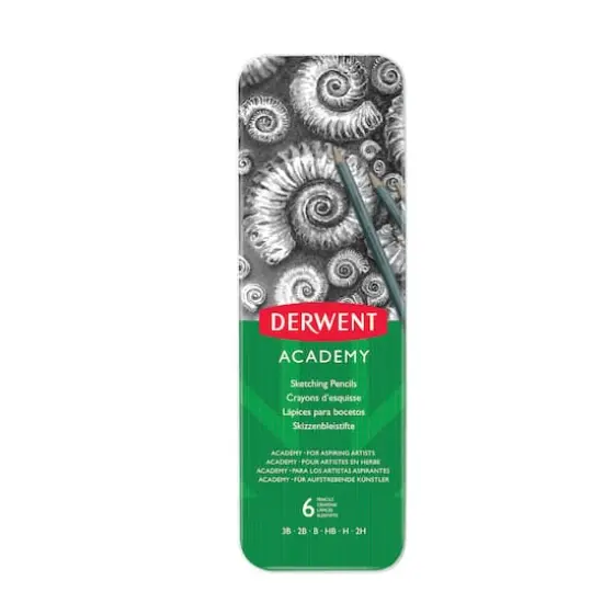 Derwent&reg; Academy Sketching 6 Pencil Tin Set {3}