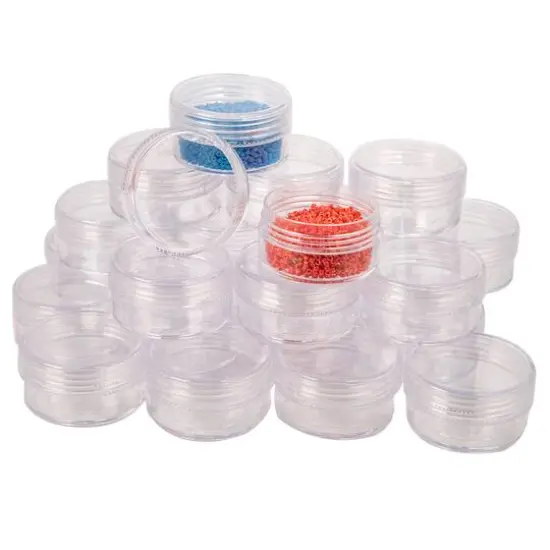 The Beadsmith&reg; 9.5'' x 6.5'' x 1'' Clear Storage Box with Jars {4}