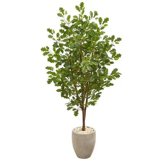 5.5ft. Oak Tree in Sand Colored Planter {1}