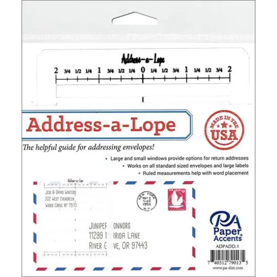 PA Paper&trade; Accents Address-a-Lope Plastic 2-in-1 Addressing Template {1}