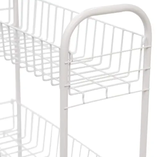 Household Essentials 30" Slim 3-Shelf Storage & Utility Cart White {4}