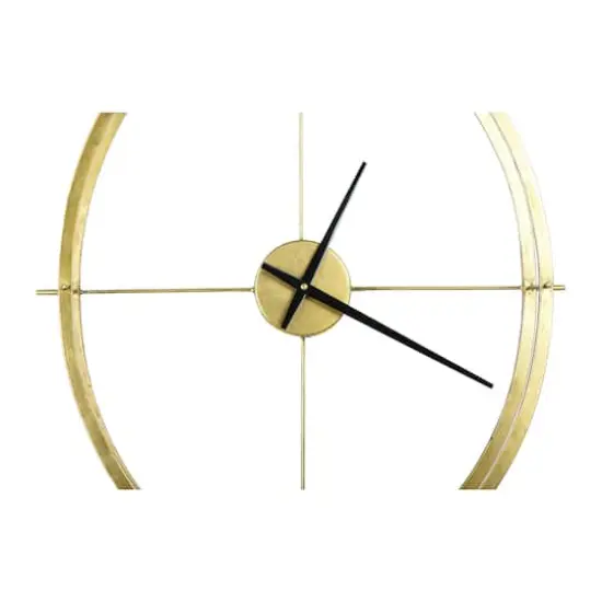 Hello Honey&reg; 2.5ft. Gold Double Frame Round Clock {7}