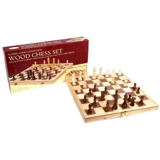 Classic Games Collection 18" Deluxe Folding Chess Set {1}