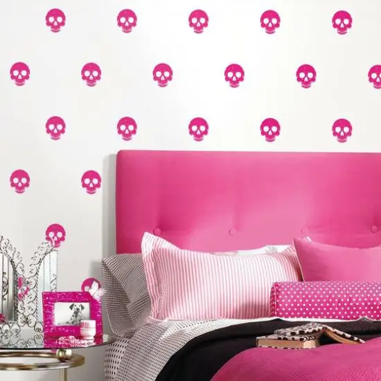 RoomMates Disney® Cruella Glamour Skulls Peel & Stick Wallpaper Pink {5}