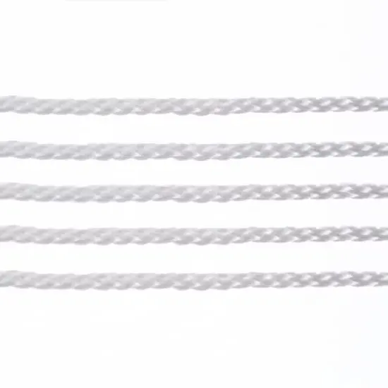 John Bead 4mm Braided Macram&eacute; Cord, 70yd. White {3}