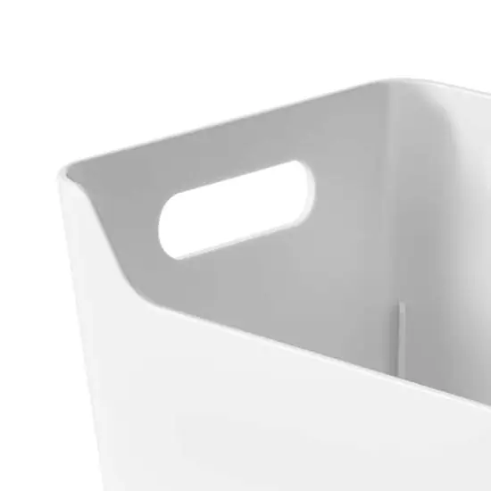 Medium White Open Storage Bin by Simply Tidy&reg; {5}