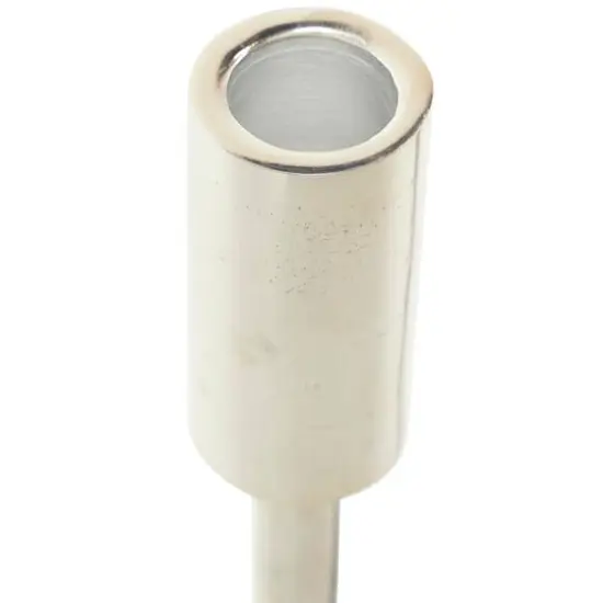 Silver Aluminum Slim Candle Holder with Black Block Base Set {12}