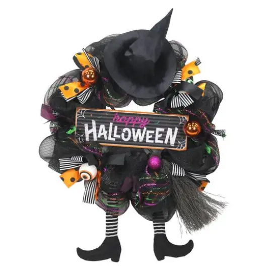 32.5" Happy Halloween Witch Wreath by Ashland&reg; {1}