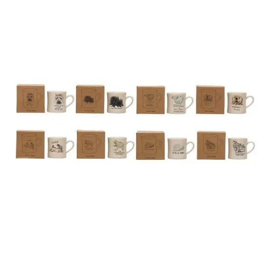 Hello Honey&reg; 12oz. Animal Print Stoneware Mug & Storage Box Set {1}