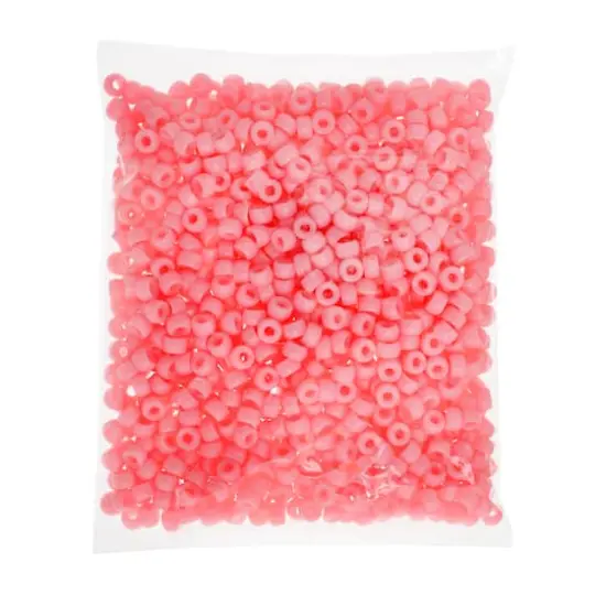 John Bead 6mm Opaque Plastic Mini Pony Beads, 1,000ct. Pink {6}