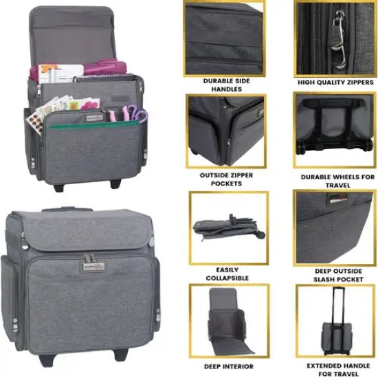 Everything Mary Heather Rolling Craft Bag with Storage {4}