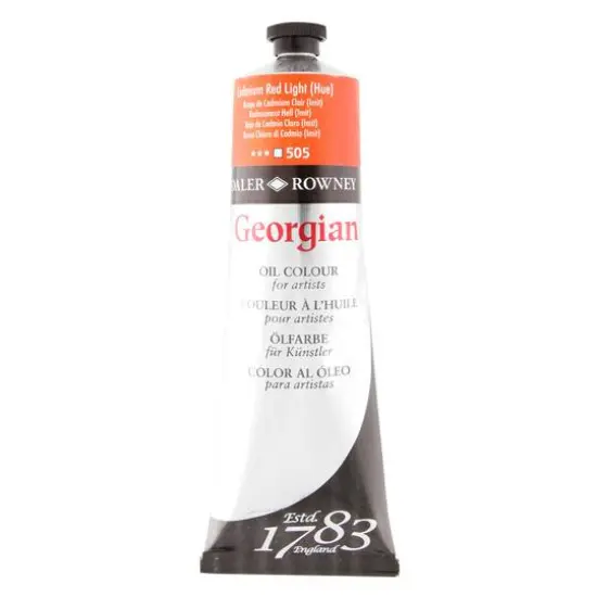 Daler-Rowney&reg; 225mL Georgian Oil Paint Cadmium Red Light {1}
