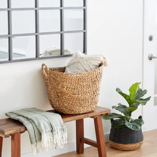 Brown Sea Grass Contemporary Storage Basket {4}