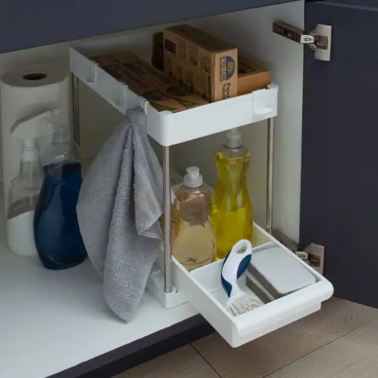 Simplify 2-Tier Storage Shelf with Drawer {7}