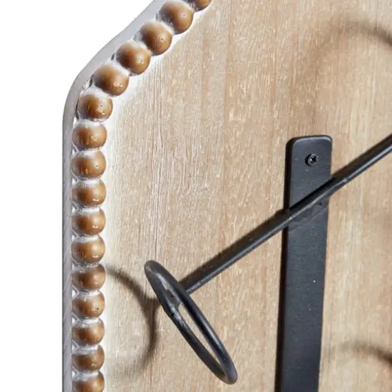 32" Brown Wood Farmhouse Wine Holder {4}