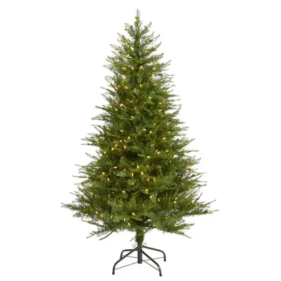 5ft. Pre-Lit Wisconsin Fir Artificial Christmas Tree, Clear LED Lights {1}