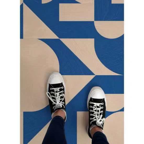 Very Gay Paint Gia Metric Peel & Stick Floor Tiles, 10ct. Coral and Blue {6}