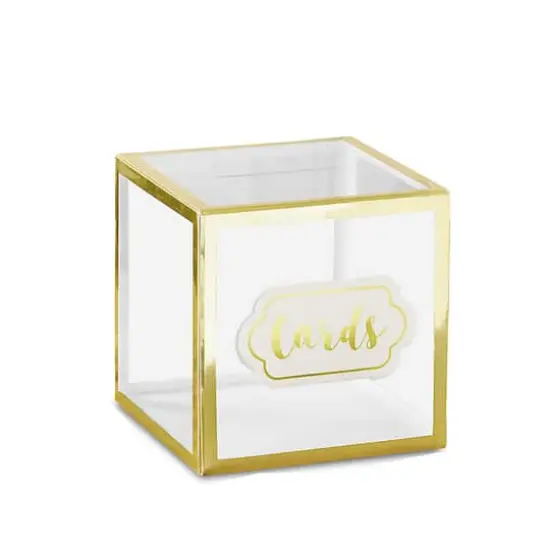 Kate Aspen&reg; Gold Frame Acrylic Collapsible Card Box {1}