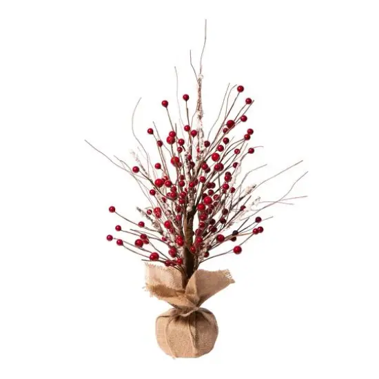 Glitzhome&reg; Christmas Red Berry Table Tree {1}