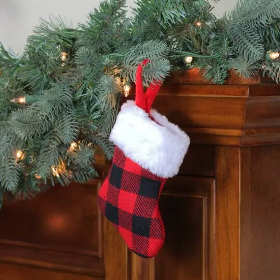 7" Alpine Chic Shepherd's Check Stocking {7}