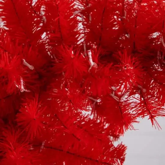 5ft. Pre-Lit Red Santa&rsquo;s Hat Artificial Christmas Tree, Clear LED Lights {4}